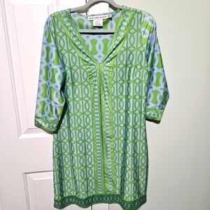 Gretchen Scott Green and Blue Tunic Dress